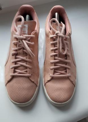 Кожаные кроссовки женские\пудровые\puma love Transport\ р.383 фото