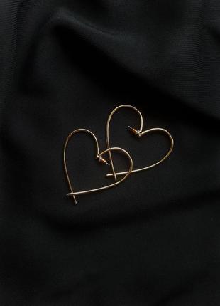 Сережки у формі серця1 фото