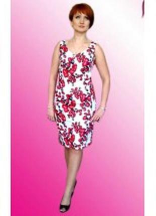 Плаття алеся ст-92 троянди біле