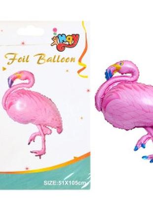 Фольгированный шарик "фламинго" розовый