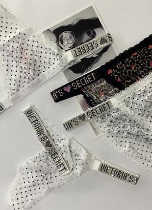Трусики зі стразами victoria’s secret