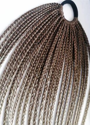 Афрорезинка афрокосички косички на резинці резинка з косичками накладний хвіст3 фото