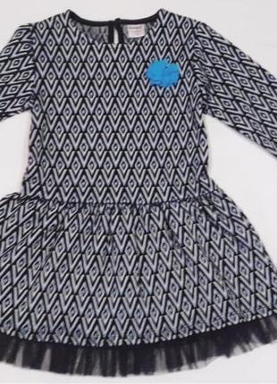 Красивое платье в орнамент на девочек wanex