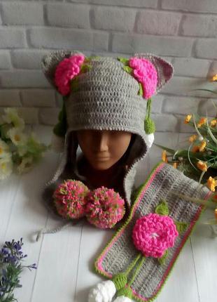 Набір шапочка і шарф на весну