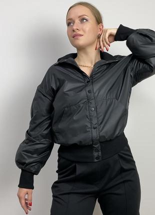 Бомбер теплий на кнопках