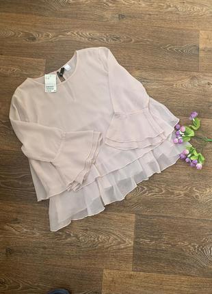 Блуза нежно пудрового цвета3 фото