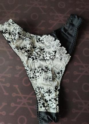 Винтаж! франция! трусики стринги aubade высокая посадка!