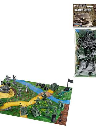 Детский набор солдатиков "защитник" №1 пвх 1-042 (30 элементов)