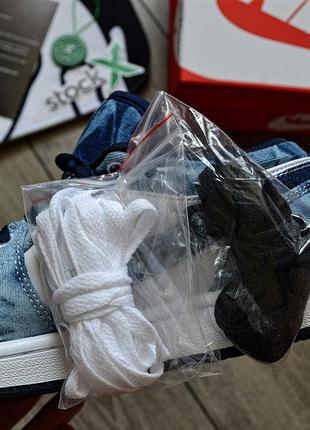 Nike air jordan 1 low washed denim кроссовки!!!3 фото