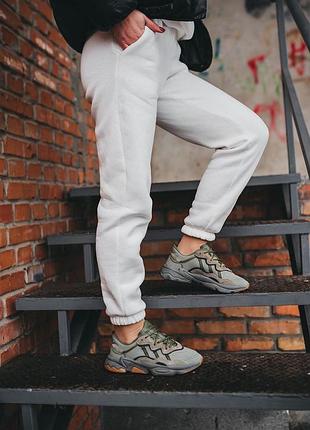 Женские кроссовки кожаные adidas ozweego khaki#адидас