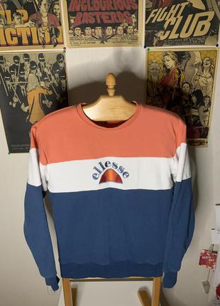 Женский свитшот кофта с большим вышитым лого ellesse