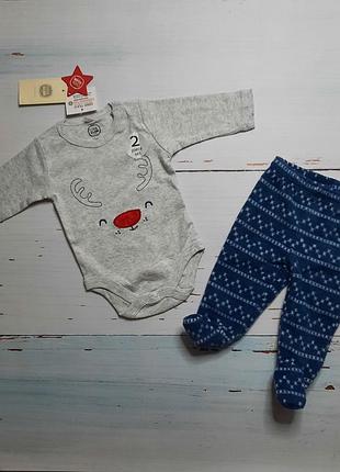 Новорічний комплект боді і повзунки від cool club