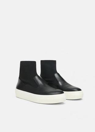 Ботинки-кроссовки  sock sneaker zara