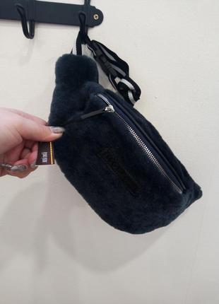 Сумка бананка, хутро, оригінал plinio visona