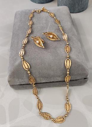 Шикарний винтажний сет trifari і sarah coventry