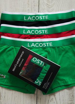 Подарунковий набір труси lacoste - 3 шт в коробці1 фото