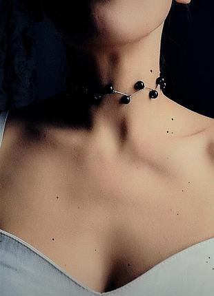 Стильный трендовый чокер колье кольє