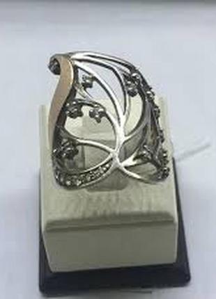 Шик! новое( серебро +золото) кольцо 925 пробы от производителя!2 фото