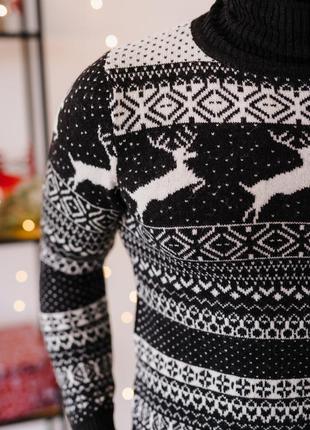 Свитер с оленями новогодний 🎄 шерстяная кофта, наложенный платёж2 фото