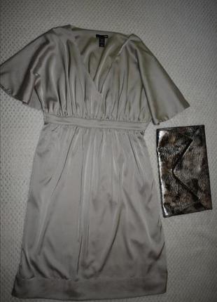 Атласное платье h&m
