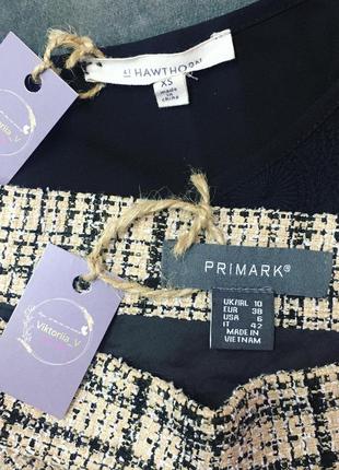 Блуза чёрная классик юбка букле primark5 фото