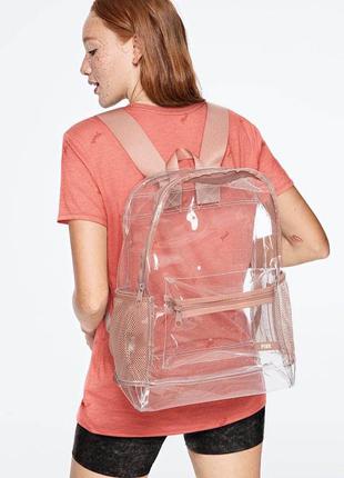 Рюкзака victoria's secret pink clear backpack