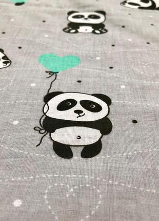Детское постельное белье "милые панды" (100 % хлопок)3 фото