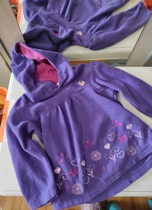 Пайта флісова туніка з капюшоном