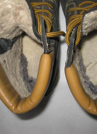 24 см стелька, кожаные ботинки на овчине excavator8 фото