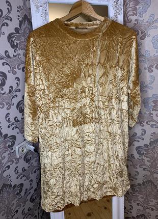 Золотое платье zara3 фото