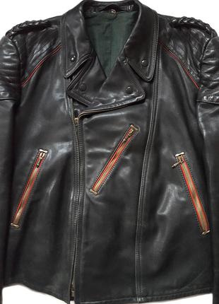 Раратетная ретро мото куртка косуха 40-х ww2 german horsehide leather jacket2 фото