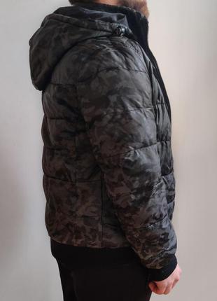 Тепла чоловіча камуфляжнаяя куртка zara 🔥 з вимірами6 фото