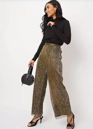 Акция!!! нарядные широкие брюки плиссе. новый год.
