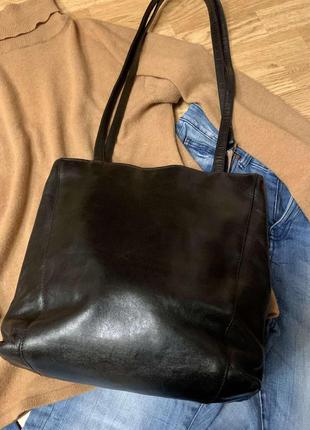 Итальянская кожаная сумка ligarex italy,черная сумочка5 фото