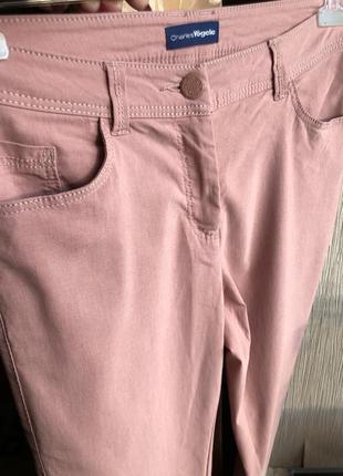 Классные стрейчевые брюки пудрового цвета  .6 фото