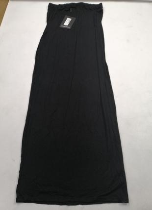 Черное длинное платье prettylittlething uk-146 фото