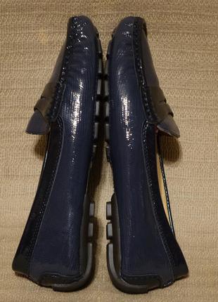 Красивые фирменные темно-синие кожаные мокасины lauren ralph lauren 38 р. (24,3 см.)8 фото
