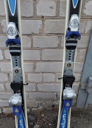 Горные лыжи rossignol 160см (2 пары), лыжные палки leki (1 пара)3 фото