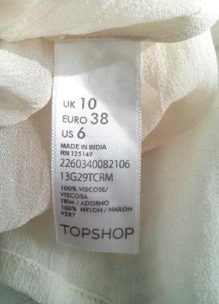 Тонкая блуза topshop с кружевом4 фото