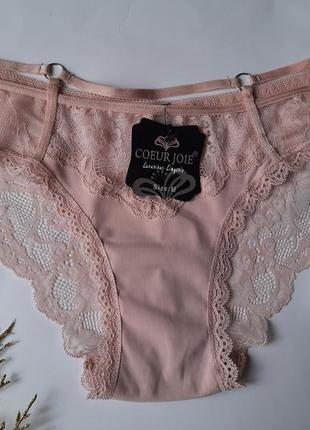 Трусики слипы женские микрофибра рюша спереди и гипюровый зад люкс качество