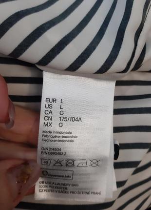 Рубашка-платье в полоску h&m 2021 8