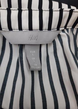 Рубашка-платье в полоску h&m 2021 7