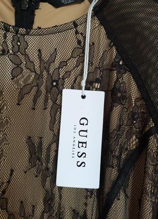 Вечірній мереживний жіночий комбінезон guess. новий. оригінал! розмір l. знижка!4 фото