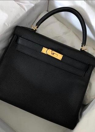 Шкіряна сумка в стилі hermes