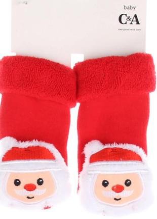 Новогодние детские носки махра