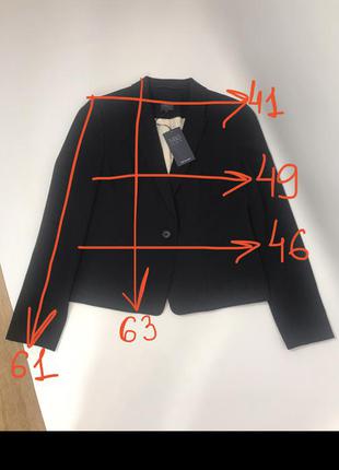 Стильний класичний чорний базовий жакет, піджак 42 розмір2 фото