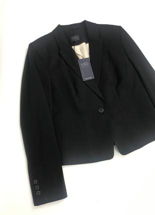 Стильний класичний чорний базовий жакет, піджак 42 розмір6 фото