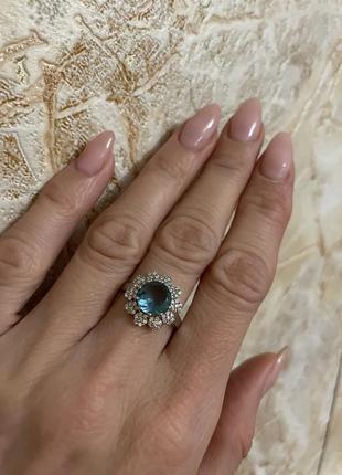 Кільце срібло з топазом