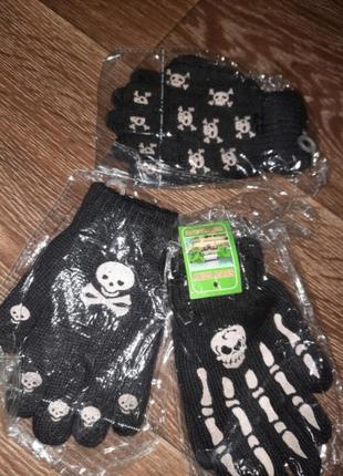 Рукавички на хлопчика 3_5 років утеплені флісом