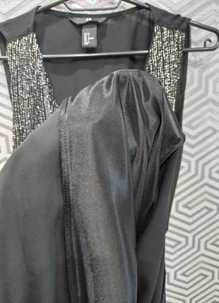 Элегантное шифоновое платье с хрустальным бисером h&m6 фото